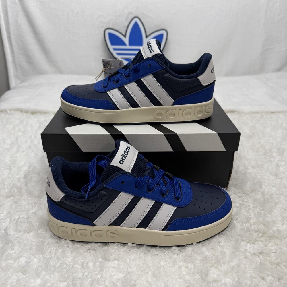 adidas Breakbase J Unisex Kids Sneakers Blue White Navy US 4.5Y JQ3062